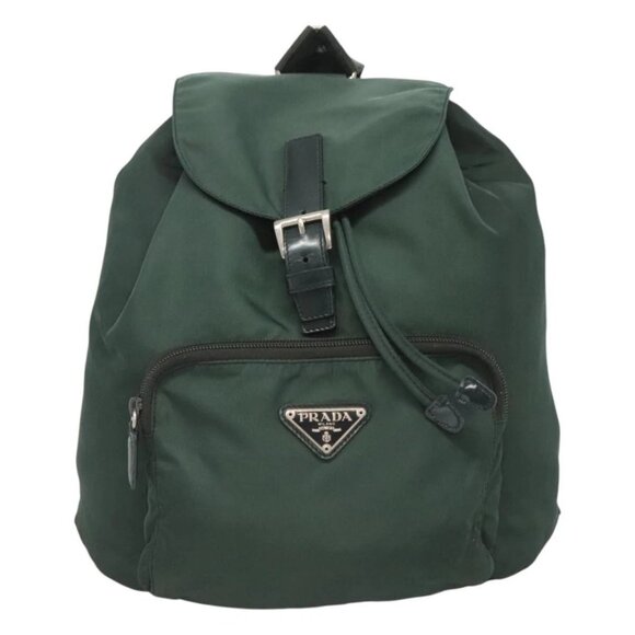 PRADA Backpack Nylon Green Silver Auth 127191 - Picture 11 of 15